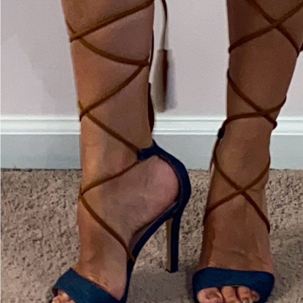BCBG Denim Gladiator Sandals - Picture 3 of 8